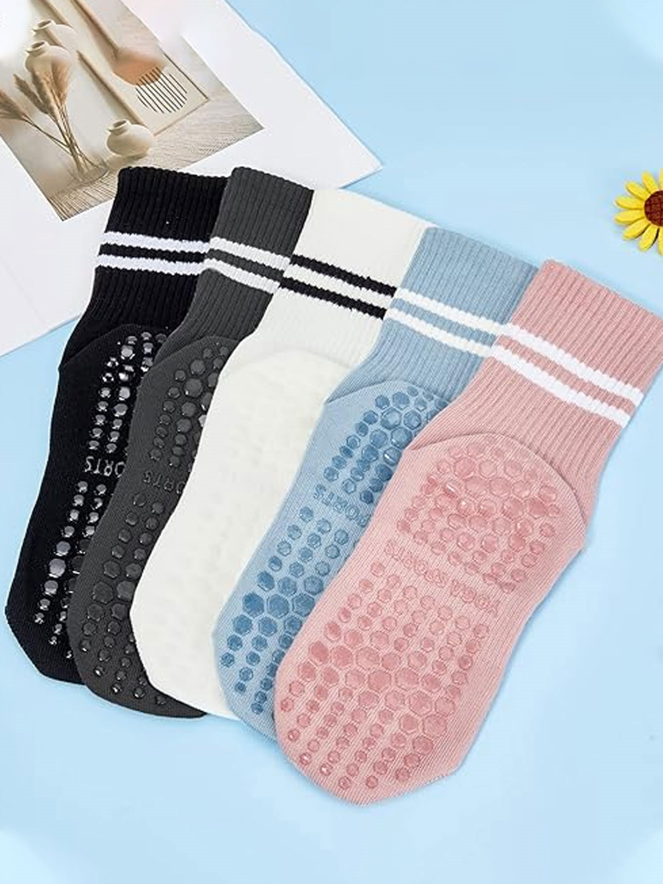 3 Pairs of Yoga Socks, Non-Sli - Grip Sock Yoga review and price